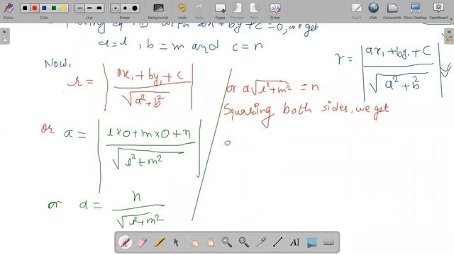 Find the condition that the line lx+my+n=0 is a tangent to the circle x^2 + y^2= a^2. смотреть онлайн