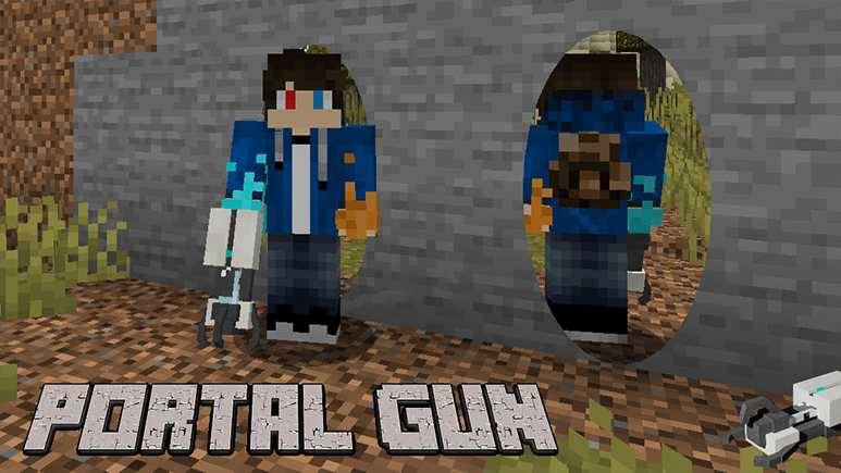 Обзор мода для Майнкрафт Portal Gun (Портальная пушка) смотреть онлайн