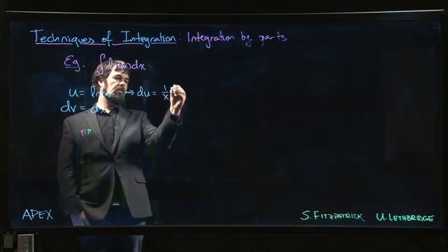Techniques of Integration - Integration by Parts: 05. ln(x) смотреть онлайн