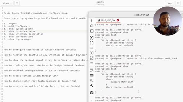 Basic configurations of Juniper Switch Junos OS смотреть онлайн