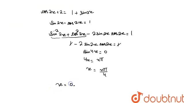 Find the number of solution of the equation sqrt(cos 2x+2)=(sin x + cos x) in [0, p. | 12 | TRIG... смотреть онлайн