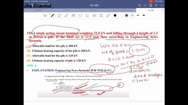 Chapter - 8 Question 151 to 160 Gupta & Gupta Civil Engineering Objective Solution смотреть онлайн