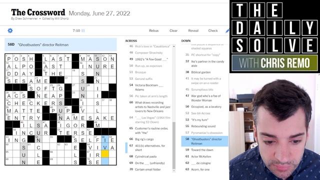 Monday: A Great Beginner Crossword - 27 June 2022 New York Times Crossword смотреть онлайн