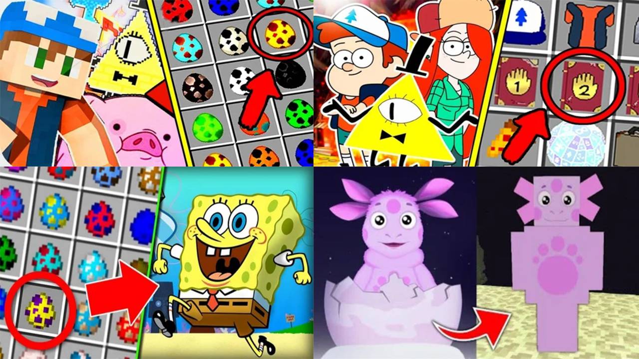 ТОП 100 МОДОВ ИЗ МУЛЬТИКОВ В ИГРЕ МАЙНКРАФТ смотреть онлайн