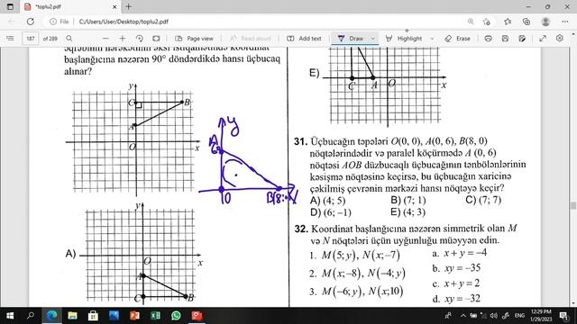 Hərəkət.Oxşarlıq.Simmetriya çevirmələri.Paralel köçürmə bütün sualların izahı #dim смотреть онлайн