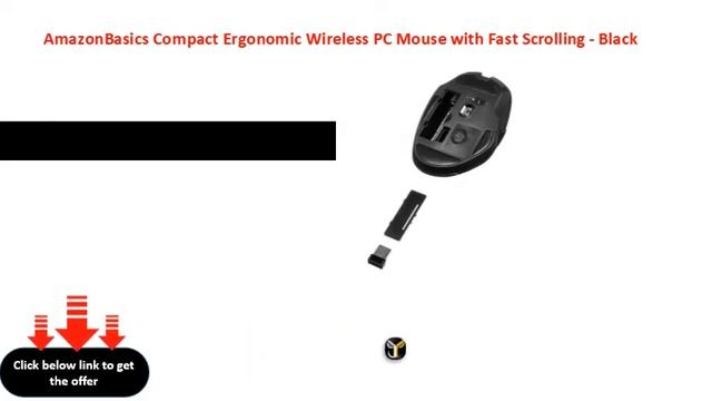 AmazonBasics Compact Ergonomic Wireless PC Mouse with Fast Scrolling Black смотреть онлайн