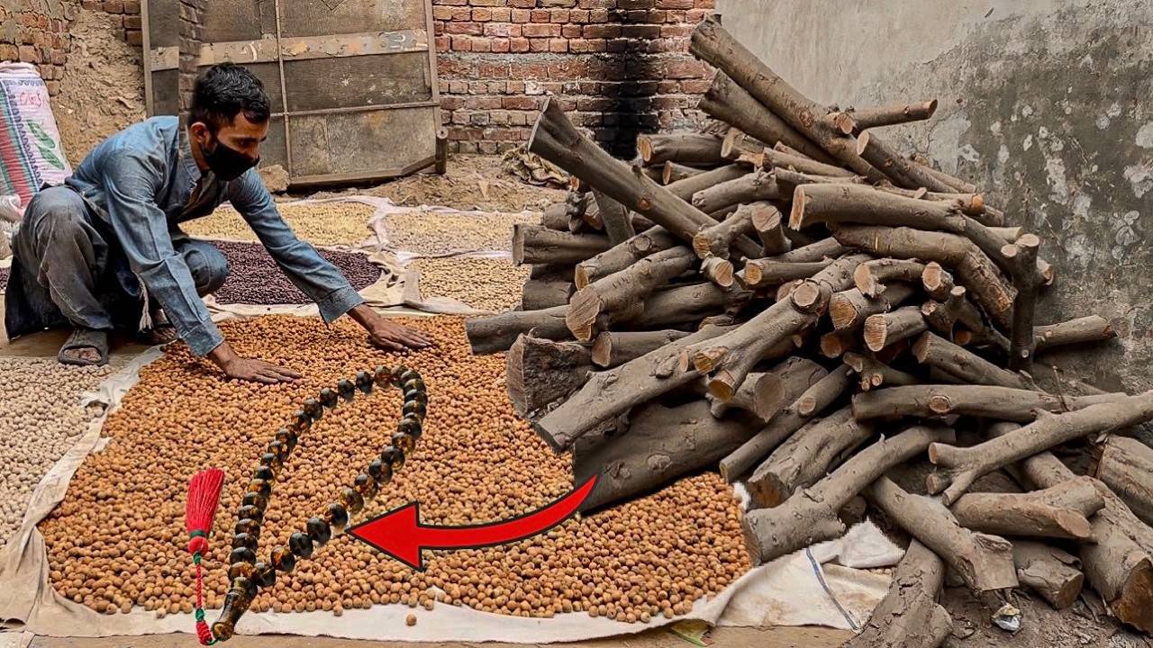 Изготовление деревянных четок ||Массовый процесс изготовления Деревянных четок смотреть онлайн