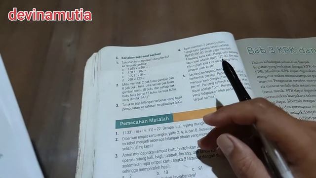esps matematika kelas 4 bab 2 latihan ulangan paket 2C halaman 52 смотреть онлайн