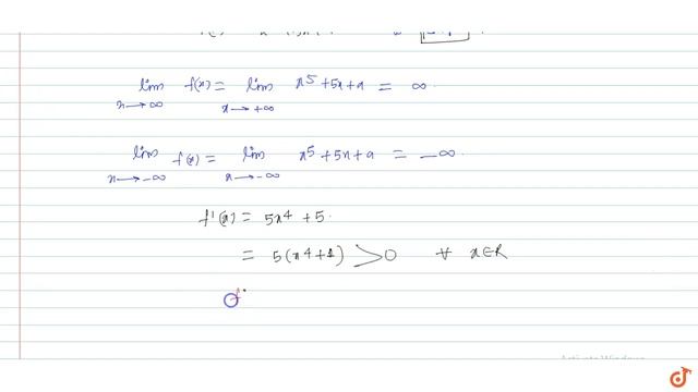 Show that the equation `x^5 + 5x + a = 0` cannot have more than one real root for any real val смотреть онлайн