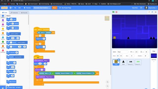 Geometry Dash In Scratch | Scratch Tutorial | Part 3 смотреть онлайн