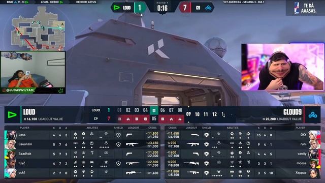 BAK CORINGA E GABE REAGINDO LOUD X CLOUD9 | VCT Americas - Etapa 1 (Dia 7) VISÃO DE TODOS - [REACT] смотреть онлайн