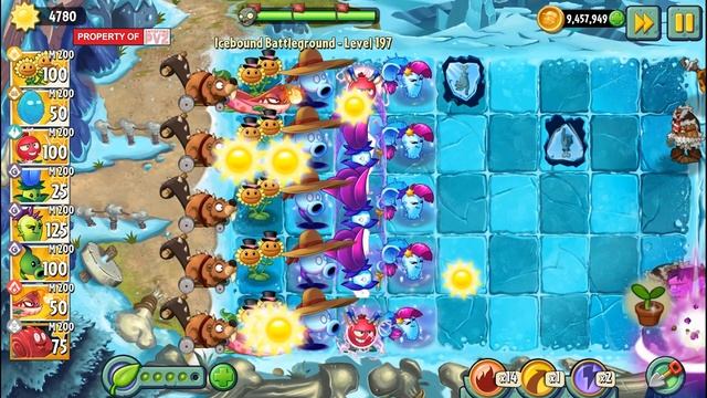 PLANTS VS ZOMBIES 2 FROSTBITE CAVES | ICEBOUND BATTLEGROUND ENDLESS LEVEL 191 - 200 смотреть онлайн