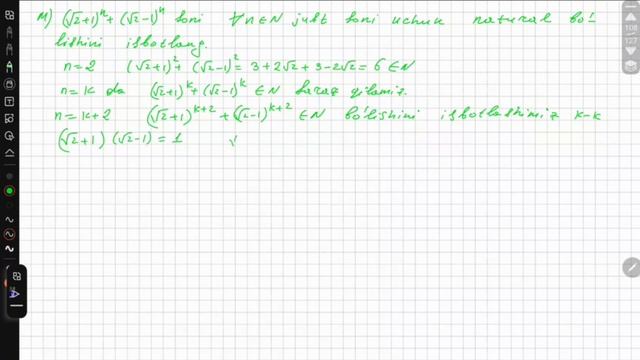 Matematik Induksiya.                           