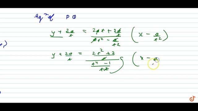 Length of the focal chord of the parabola `y^2=4ax` at a distance p from the vertex is: смотреть онлайн