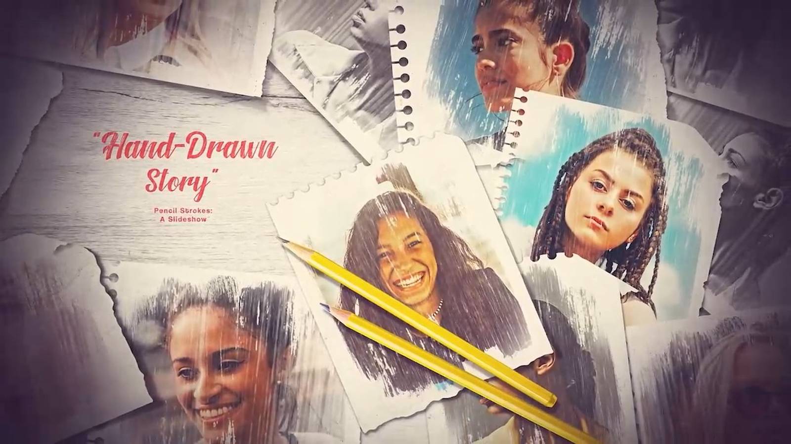 Слайд-шоу Рисованные портреты Поздравление, видео из фото. Монтаж видео на заказ. Пример