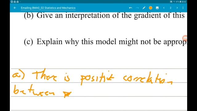 Edexcel AS Level Maths June 2018 Paper 2: Statistics and Mechanics Walkthrough Q1: Regression Line смотреть онлайн