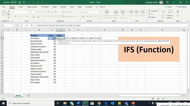 Sida Loo Isticmaalo Excel IFS Function Af Soomaali смотреть онлайн