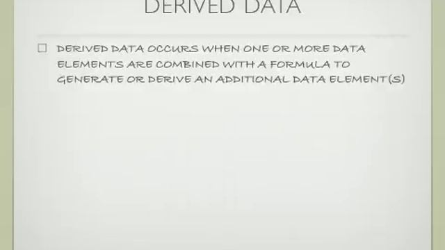 11.5 Derived Data External Outputs (Chapter 6) смотреть онлайн