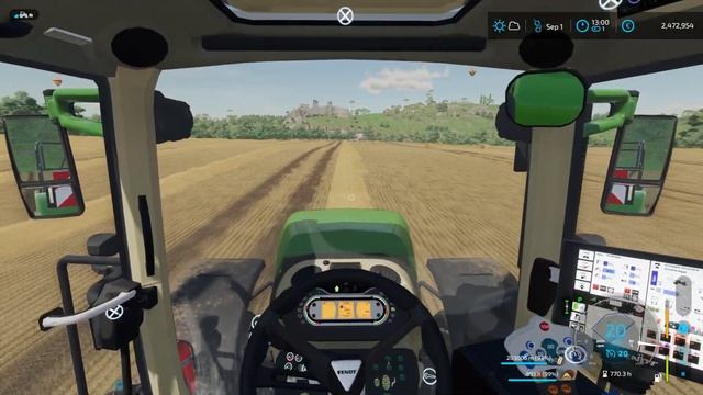 BALING SQUARE STRAW BALES w/FENDTs | Animals on Haut-Beyleron | Farming Simulator 22 | Episode 162 смотреть онлайн