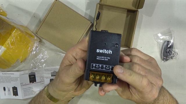 UNBOXING REMOTE SWITCH RF433 12 72V 30A смотреть онлайн