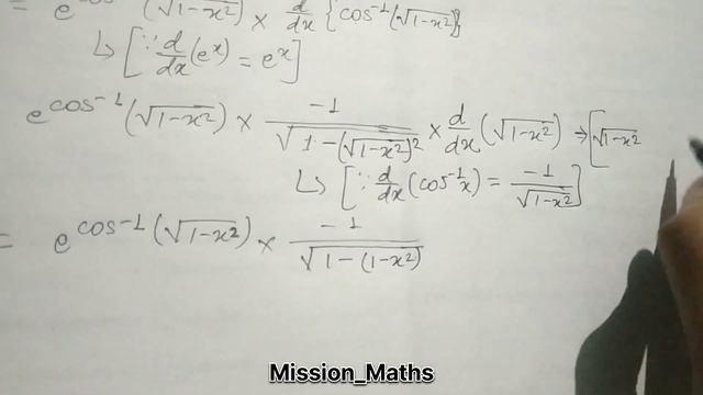 Differentiate w.r.t. X e^cos^-1(√1-x^2) #differentiation #class12maths смотреть онлайн