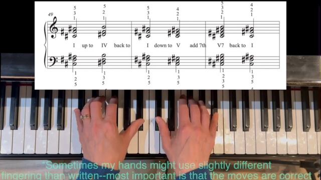 How to Play Major Chord Progression I IV I V V7 I Cadence Start 2nd Inversion (Play through)VIDEO 6 смотреть онлайн