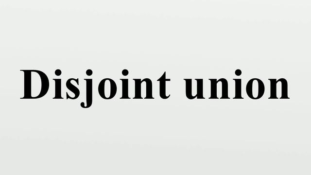 Disjoint union смотреть онлайн