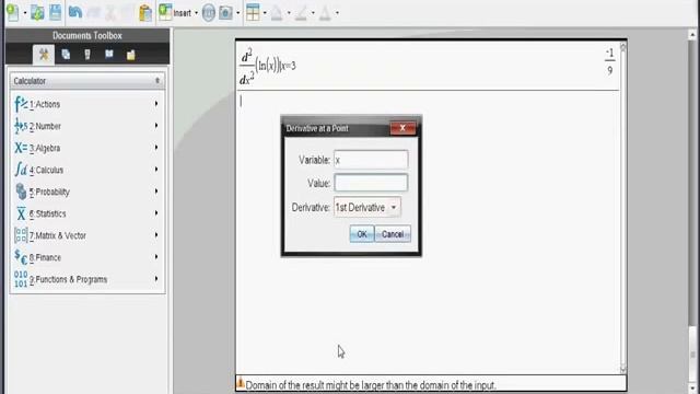 Ti-Nspire CAS cx Derivative at a Point AP Calculus смотреть онлайн