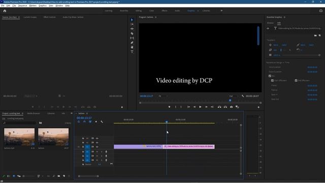 How to add scrolling text in Premiere Pro 2021 | End Credits Tutorial смотреть онлайн