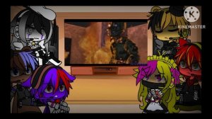 【fnaf au】fnaf react to the purple guy song