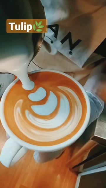 Tulip art // pahal dangi offical // #shorts #latteart #coffee #youtubeshorts смотреть онлайн