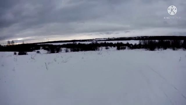 Спуск на лыжах - 350 м. Экшен-камера FHD. Череповец. смотреть онлайн