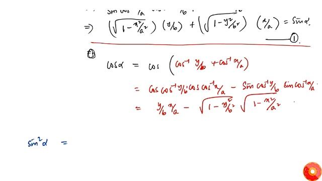 CBSE Class 12 Boards Maths If `cos^(-1)x/a+cos^(-1)y/b=alpha,`
prove that `(x^2)/(a^2)-2(x y)/(a... смотреть онлайн