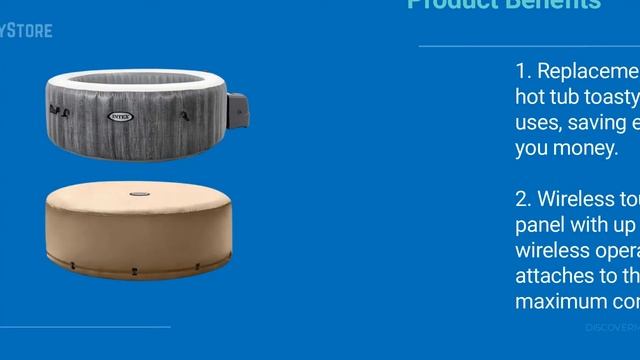 Intex Greywood Deluxe 4 Person Hot Tub Jet Spa, with Energy Efficient Cover смотреть онлайн