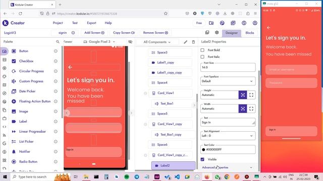 Animated Login UI Design for android with Free aia file part 2 | Login V3 | Kodular | Niotron смотреть онлайн