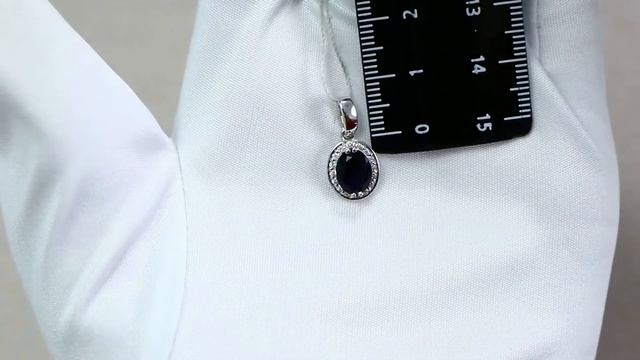 Подвеска из белого золота AQUAMARINE с фианитом 20000-14 смотреть онлайн