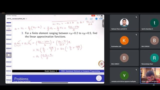 Finite Element Method: Variational Methods To Computer Programming: Week-2 Doubt Session смотреть онлайн