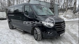 Мерседес Бенц Спринтер W 907 L2H1. Отделка салона пассажирского микроавтобуса.