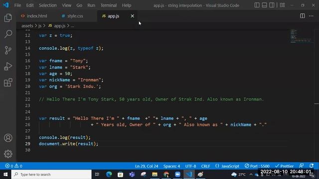 String Interpolation смотреть онлайн