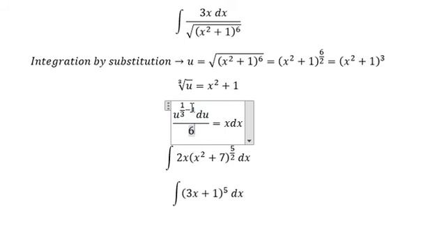 Calculus Help: Integral: (3x^2-1 )/(2x^3-2x)^2 dx, (2x+2)/√(x^2+2x+1) dx, (3x dx)/√((x^2+1)^6 ) смотреть онлайн