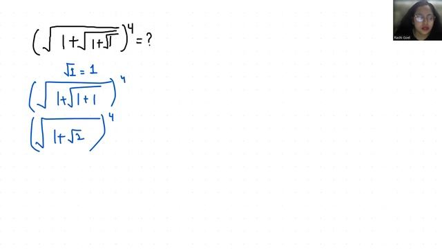 (√(1+√(1+√1) ) )^4 = ? | Can You Simplify This For X? смотреть онлайн