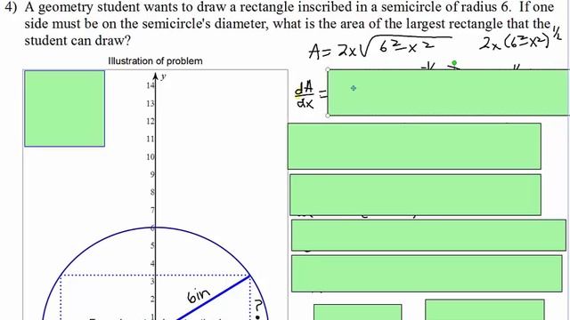 Optimization:Maximize Area of Rectangle Inscribed in Circle смотреть онлайн