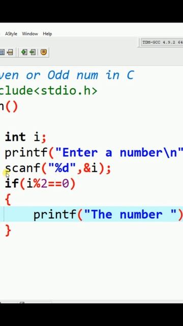 Check even or odd number in C #shorts смотреть онлайн