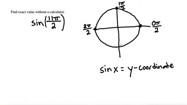 Trigonometry - Find the exact value without a calculator. sin(11pi/2) смотреть онлайн