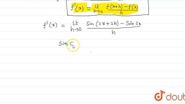 Differentiation Sin 2x by using First Principle смотреть онлайн