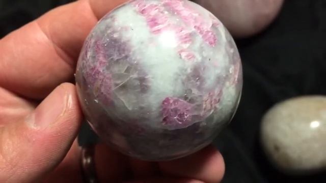 Pink tourmaline in Quartz with lepidolite sphere, 300 grams смотреть онлайн