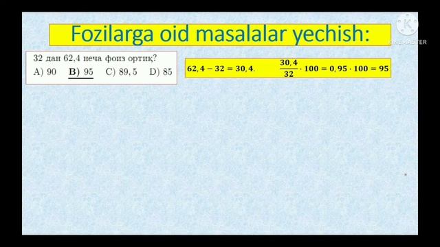 Foiz Haqida Tushuncha. Foizlarga Oid Masalalar.6-sinf Matematika. The Concept Of Interest #foizlar.
