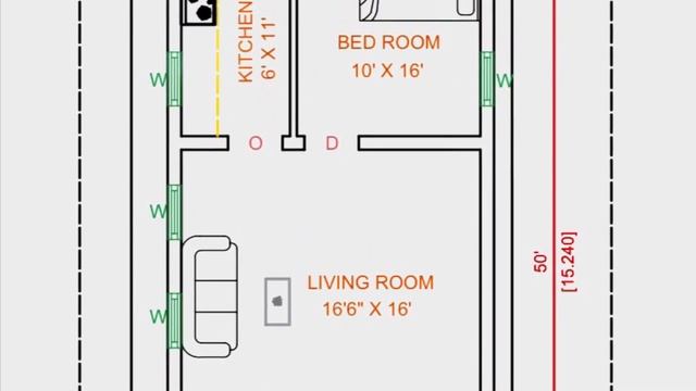 21x50 North Facing 2BHK Compact House Plan // 2.41cent // 900sqft смотреть онлайн