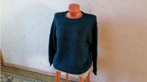 Простой джемпер спицами без единого шва//Обзор готовой работы