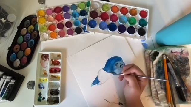 Ivy Belle Art- Sadness Watercolor смотреть онлайн